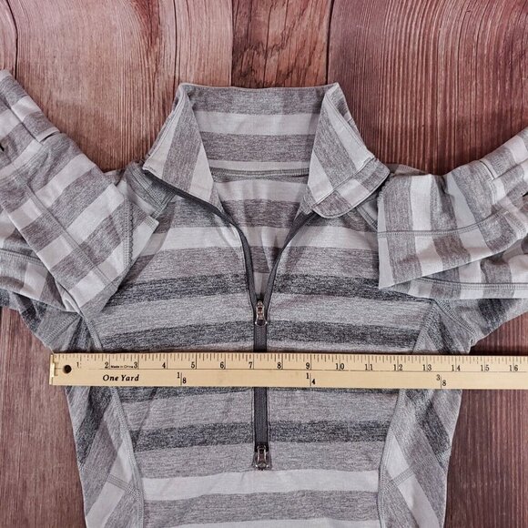 Lululemon Womens Size 2 Race Your Pace Zip Long Sleeve Shirt Pullover Gray - Picture 12 of 13